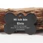 Preview: Hundmarke Knochenform schwarz