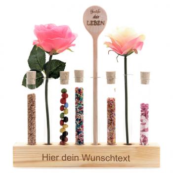 Gewürzständer aus Holz mit Gravur