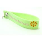 Schlüsselanhänger Polyesterfilz in Pastellgrün mit Schriftzug und Motiv bedruckt