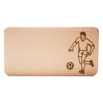 Schneide Brettchen Fußballer mit Laser Gravur selber gestalten